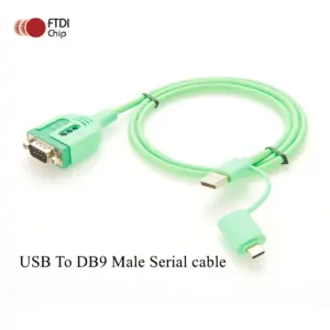 Mint Green USB to RS232 Serial Cable 1m