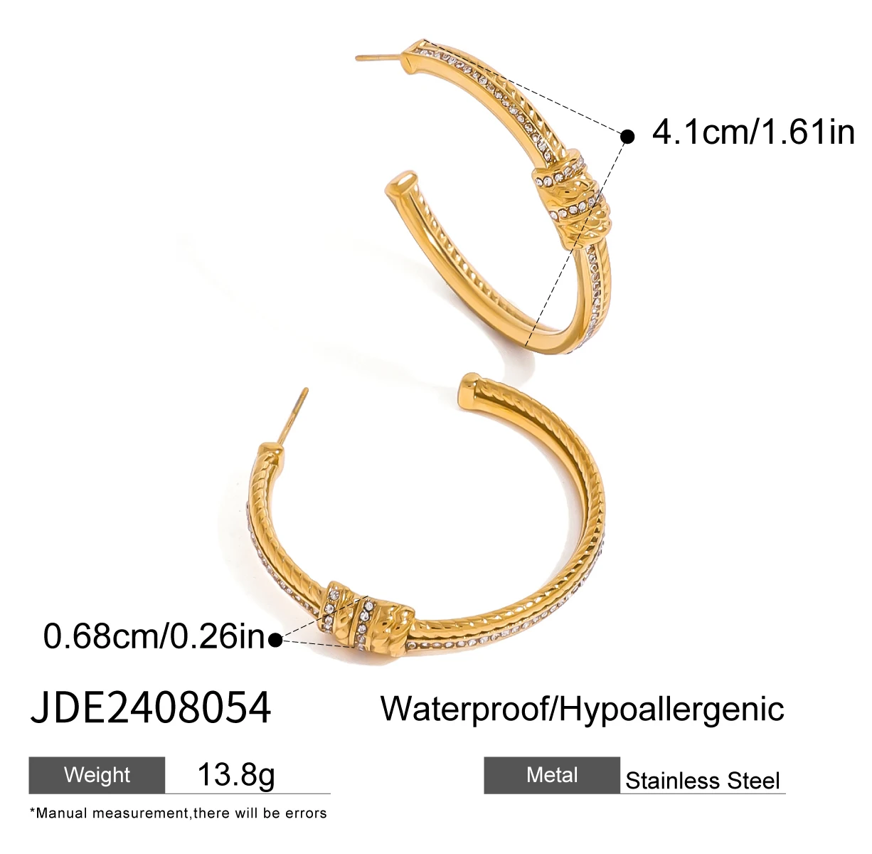 Luxury Stainless Steel Jewelry Set JDE2408054/JDR2408013 8 Luxury Stainless Steel Jewelry Set JDE2408054/JDR2408013 - Image 8