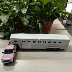 Vibrant Pink Pickup Truck with Trailer Model 16 Sc4f8312c8e404be897f64b214bd90d6cw