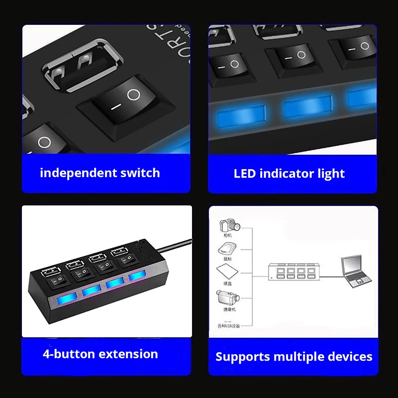 High-Speed USB 2.0 Hub with 4 Ports 5 High-Speed USB 2.0 Hub with 4 Ports - Image 5