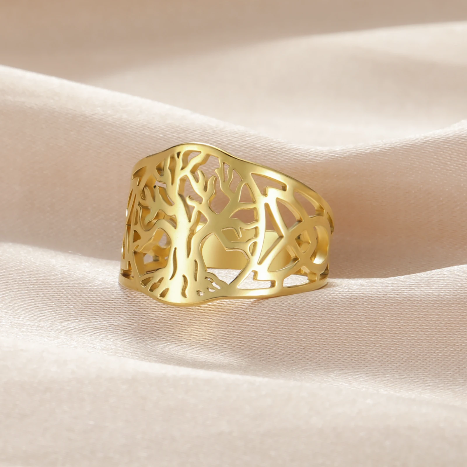 Vintage Tree of Life Silver and Gold Ring 5 Vintage Tree of Life Silver and Gold Ring - Image 5