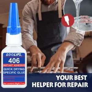 LOOLIFL 406 Super Glue 25ml for Multi-Material Bonding