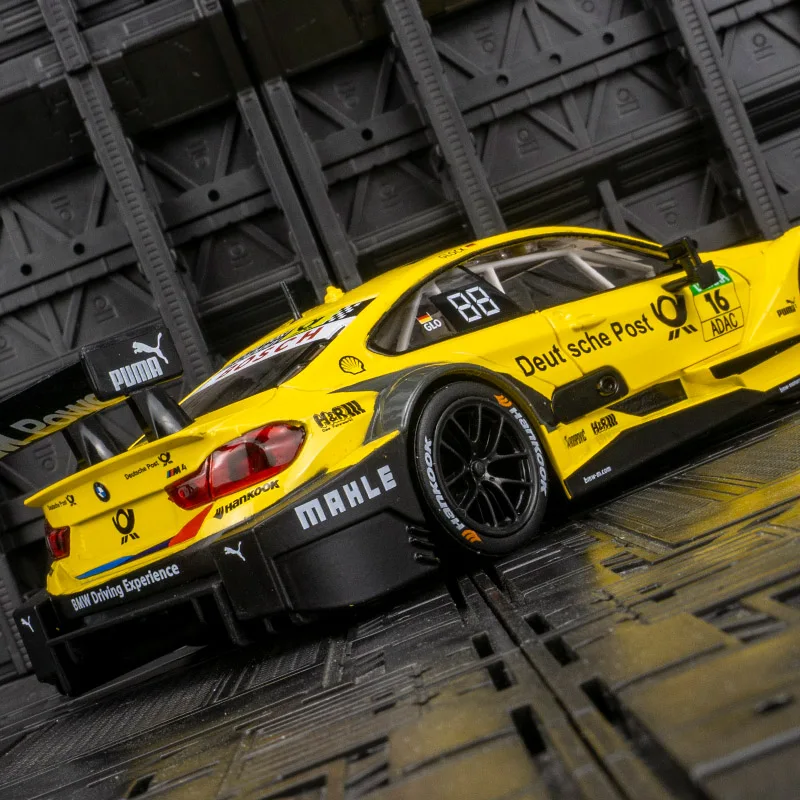 BMW M4 DTM Diecast Model 1:24 Scale Yellow 6 BMW M4 DTM Diecast Model 1:24 Scale Yellow - Image 6