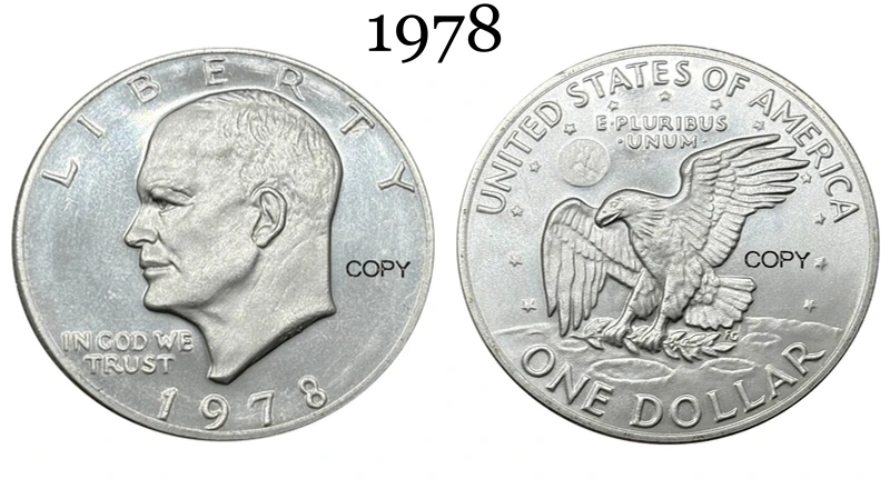 Eisenhower Dollar Replica Coin for Collectors 10 Eisenhower Dollar Replica Coin for Collectors - Image 10