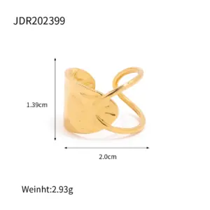 Minimalist Stainless Steel Gold Women's Ring 16 Sc548823ef61c448c9fe80eecc021d9da4