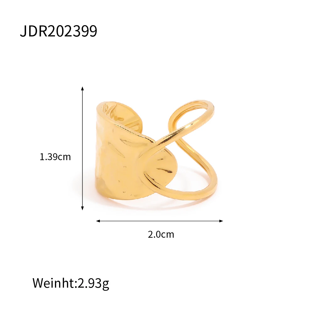 Minimalist Stainless Steel Gold Women's Ring 7 Minimalist Stainless Steel Gold Women's Ring - Image 7