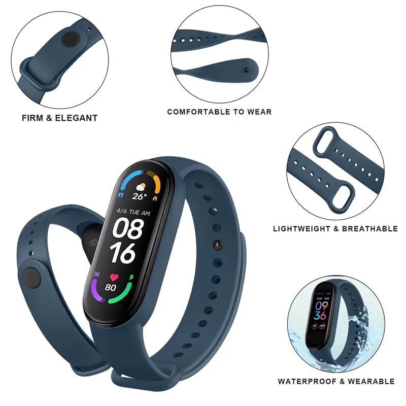 Silicone Strap for Xiaomi Mi Band 8, 9, 10 2 Silicone Strap for Xiaomi Mi Band 8, 9, 10 - Image 2