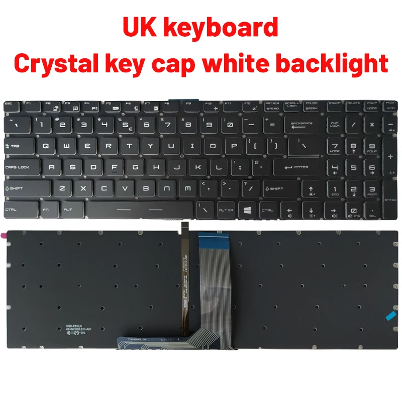 MSI GF75 Series Replacement Keyboard Black 4 MSI GF75 Series Replacement Keyboard Black - Image 4