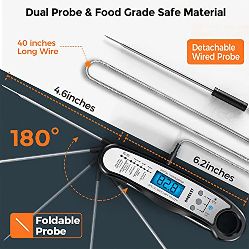 Digital Kitchen Thermometer with Dual Probes 2 Digital Kitchen Thermometer with Dual Probes - Image 2