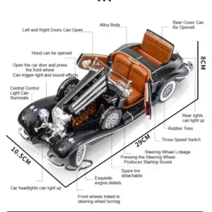 1:18 Vintage Mercedes 300SL & 500K Model 15 Sc573947228c54e2f8b6d90dba5084279b