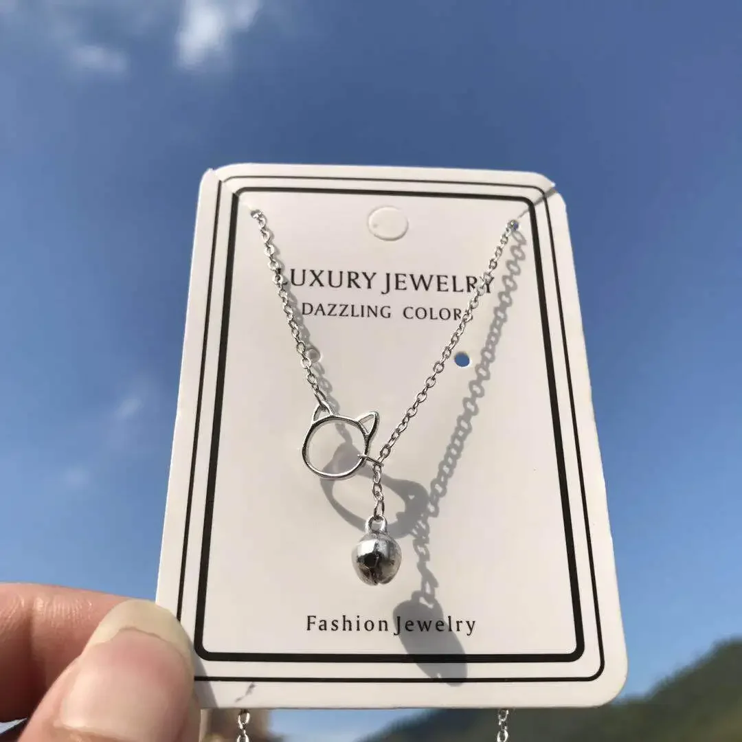 Silver Cat Pendant Necklace 15-20mm Adjustable Chain 4 Silver Cat Pendant Necklace 15-20mm Adjustable Chain - Image 4