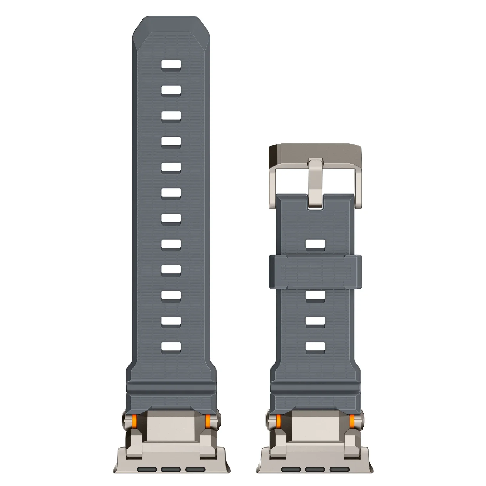 Titanium Orange Silicone Strap for Apple Watch 8 Titanium Orange Silicone Strap for Apple Watch - Image 8