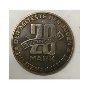 Polish 20 Mark Ghetto Coin Replica Vintage Collectible