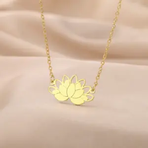 Elegant Lotus Pendant Necklace for Women 8 Sc608f403f9404d54b082e87ba926401dT