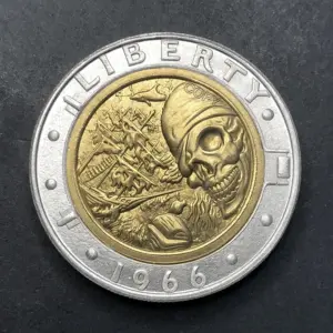 1966 Pirate Skull Copper Commemorative Coin