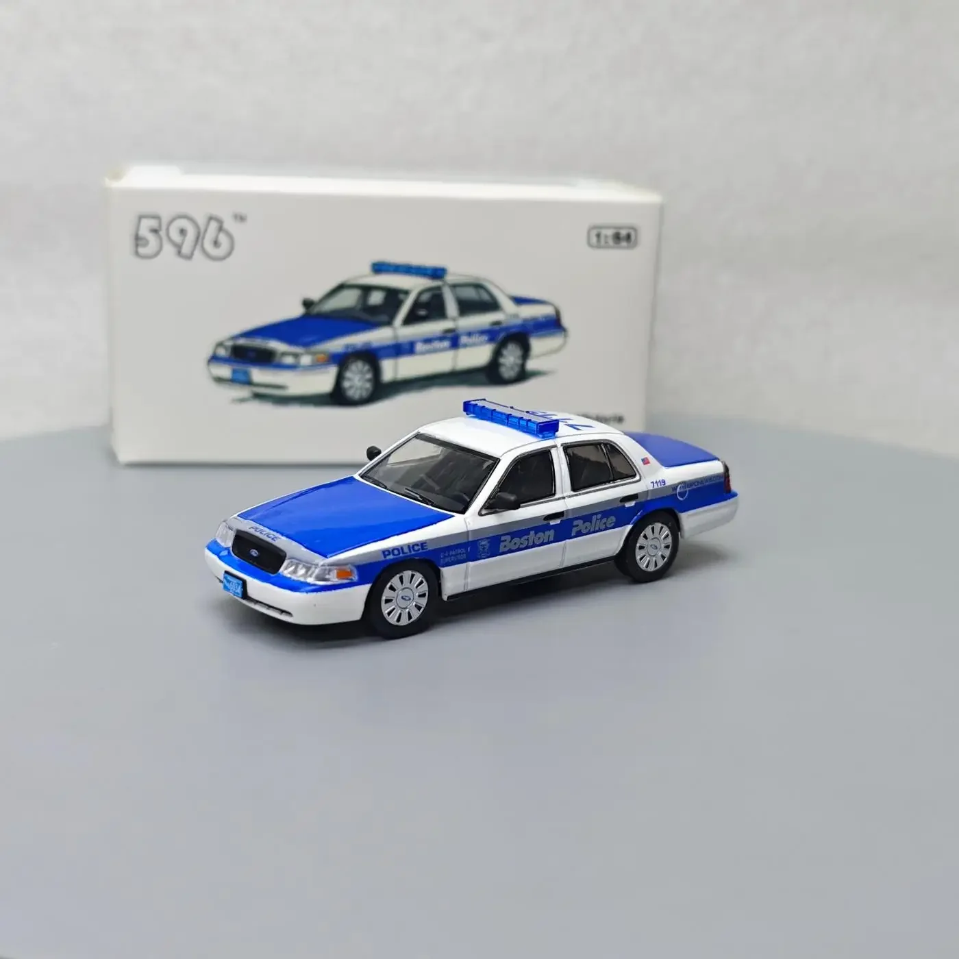 Boston Police Crown Victoria Miniature Model 1:64 Scale 2 Boston Police Crown Victoria Miniature Model 1:64 Scale - Image 2