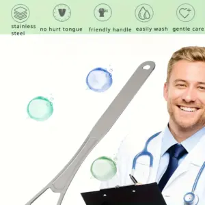 Double-Layer Stainless Steel Tongue Cleaner for Fresh Breath 9 Sc65c51b8be49482e89e64bd1b483222bV 1