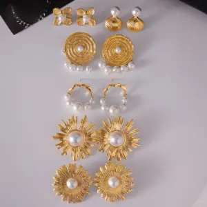 Stainless Steel Pearl Earrings U-Shape Model JDE2311061 14 Sc65ea9dc9da943659d3fe78a74f52268Z