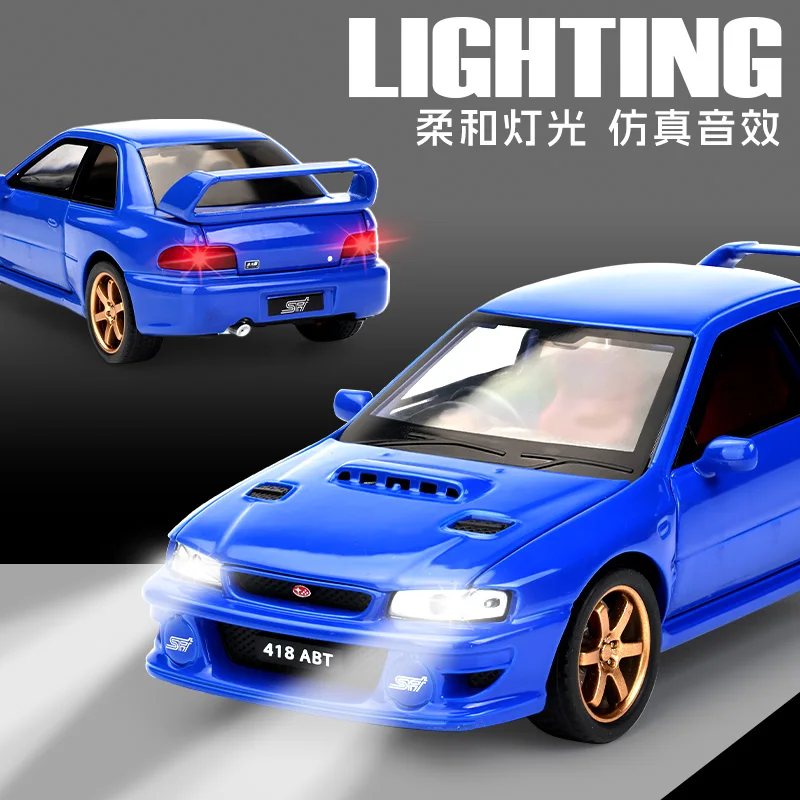 Vibrant Blue Subaru Impreza 1:32 Scale Diecast Model 3 Vibrant Blue Subaru Impreza 1:32 Scale Diecast Model - Image 3