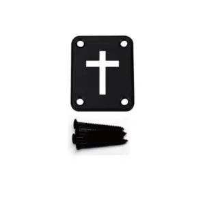 Cross Faith Guitar Neck Plate in Silver, Black, or Yellow 6 Sc68f3db6603f4dd5a1bb6a040d76bf960