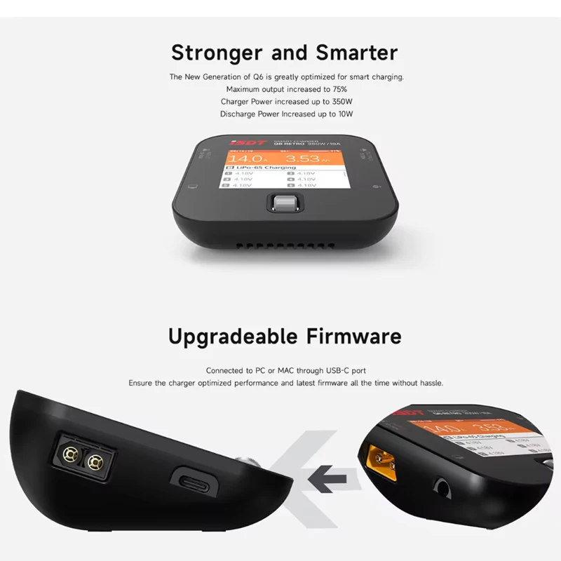 ISDT Q6 Retro 350W Battery Charger for RC Batteries 3 ISDT Q6 Retro 350W Battery Charger for RC Batteries - Image 3