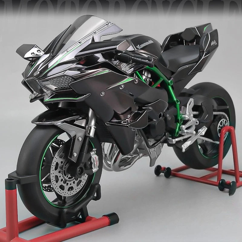 Kawasaki H2R 1:6 Scale Diecast Model in Black, Gold, or Carbon 1 Kawasaki H2R 1:6 Scale Diecast Model in Black, Gold, or Carbon
