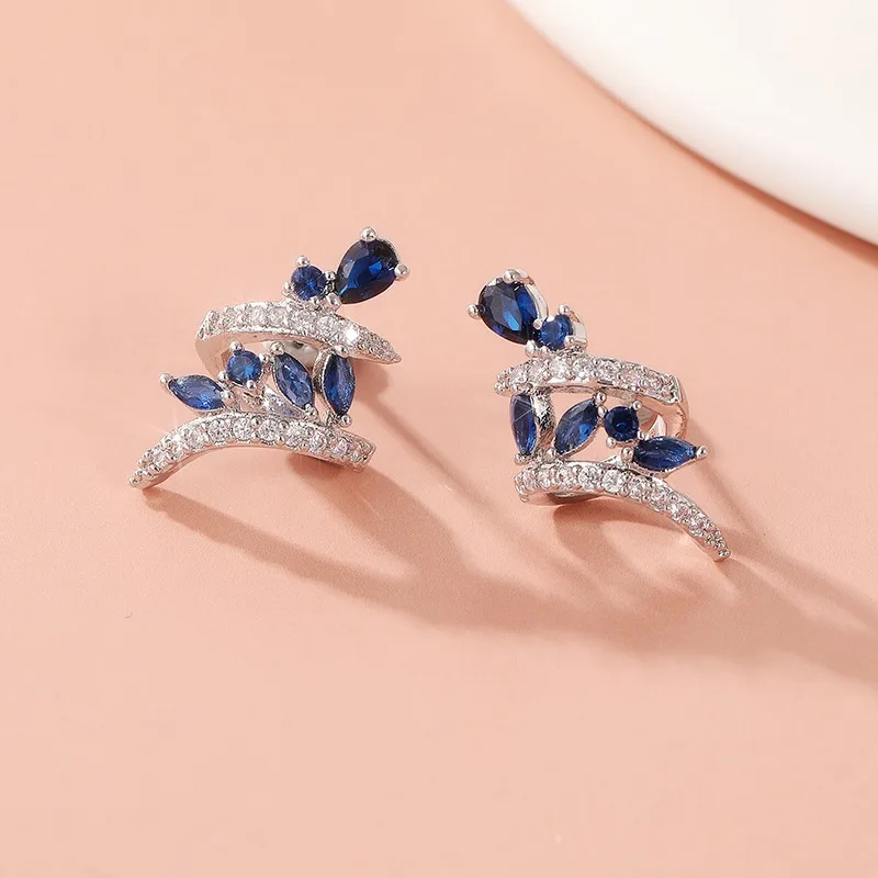 Silver Drop Earrings with Cubic Zirconia 5 Silver Drop Earrings with Cubic Zirconia - Image 5