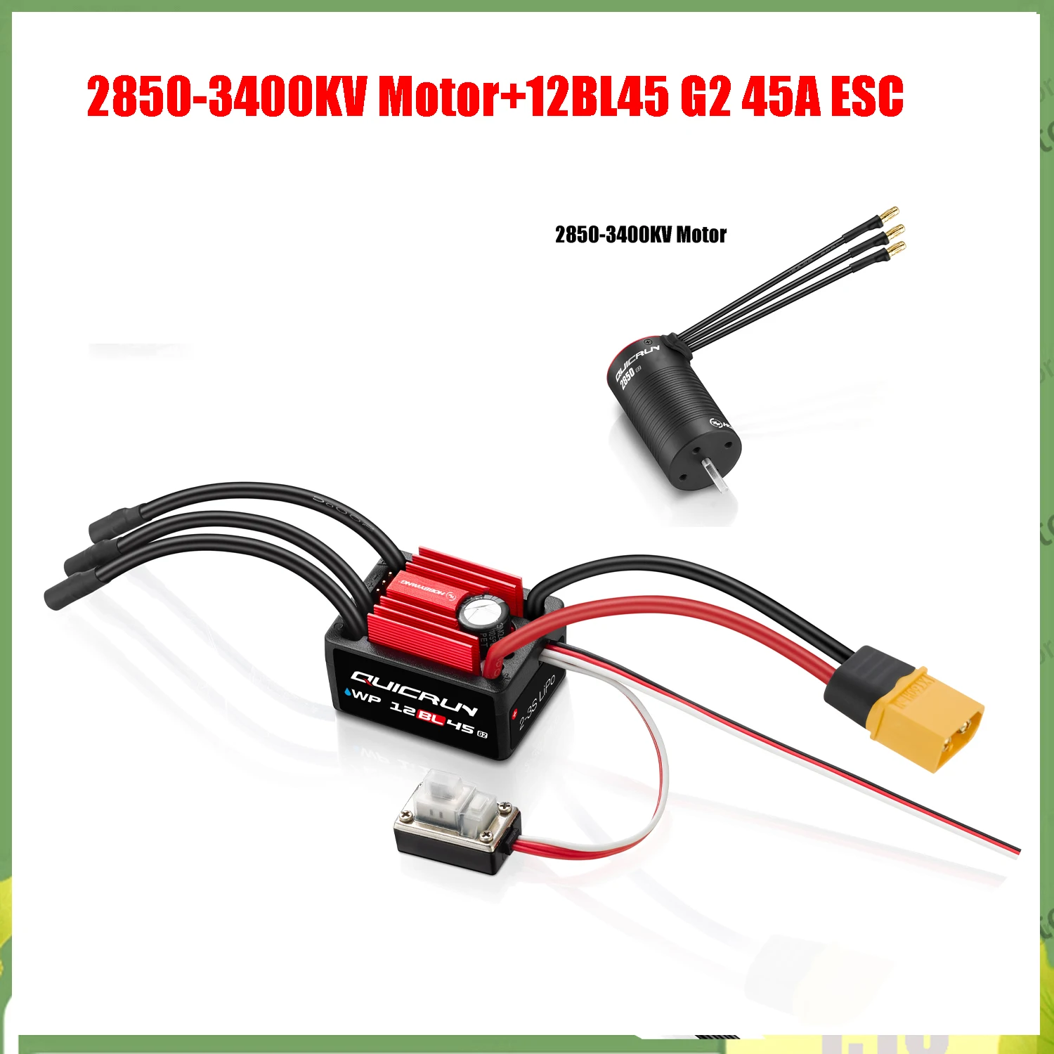 Waterproof 45A ESC & 2840-4700KV Motor Combo for RC 9 Waterproof 45A ESC & 2840-4700KV Motor Combo for RC - Image 9