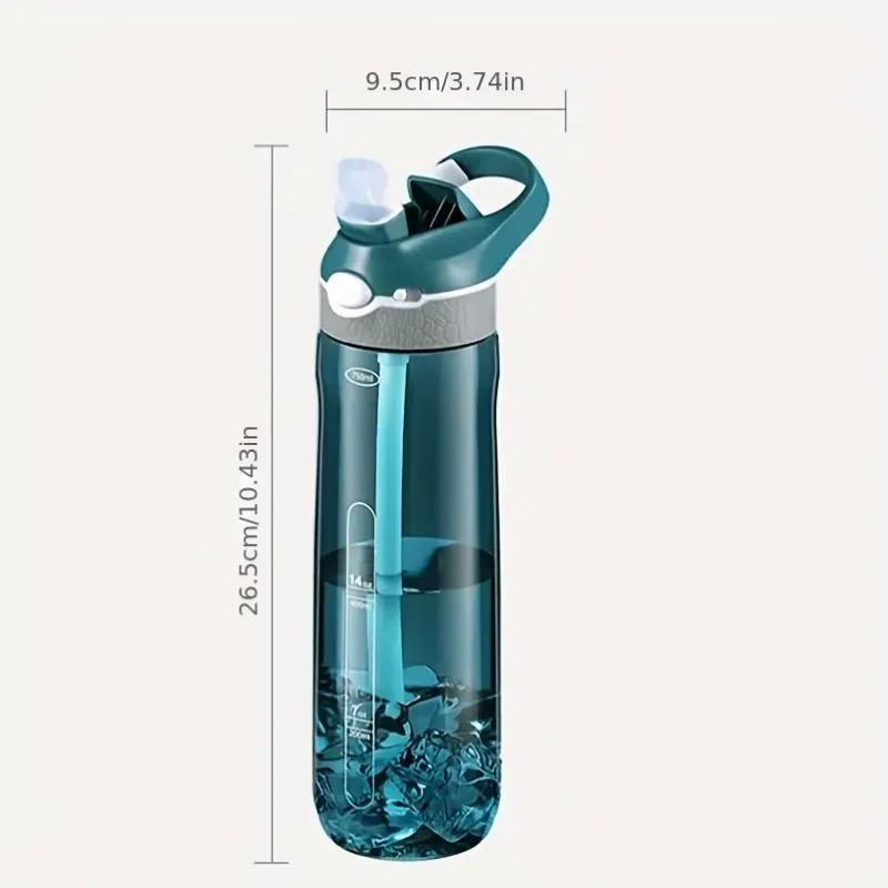 750ml Transparent Sports Water Bottle 6 750ml Transparent Sports Water Bottle - Image 6