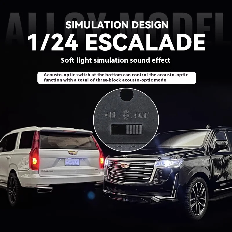 1:24 Cadillac Escalade Diecast Model in White 4 1:24 Cadillac Escalade Diecast Model in White - Image 4