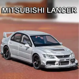 Silver Mitsubishi Lancer Evolution 1:32 Model Car