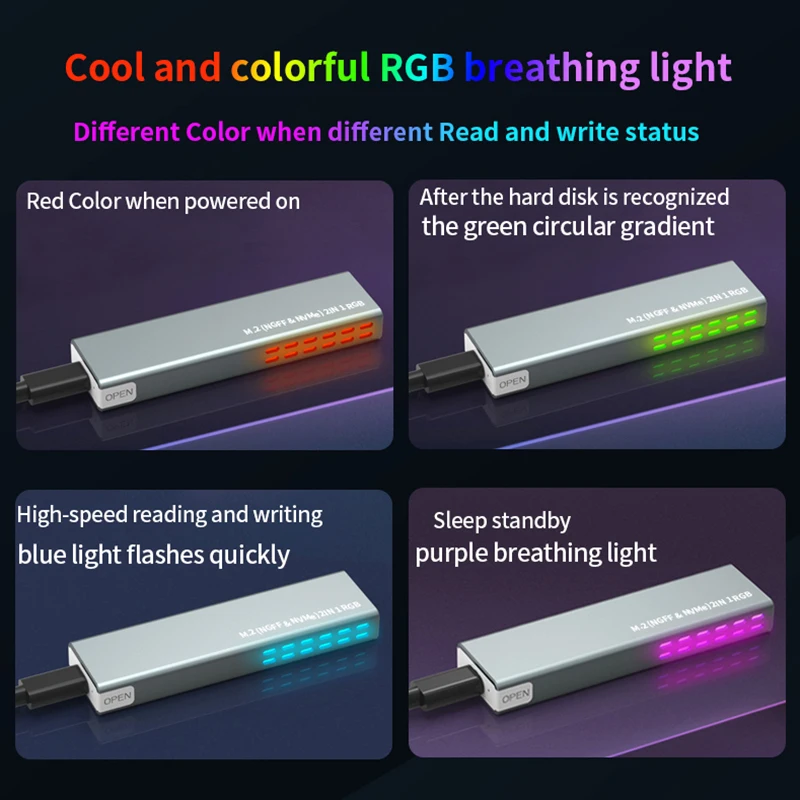 RGB M.2 SSD Enclosure for High-Speed Storage 2 RGB M.2 SSD Enclosure for High-Speed Storage - Image 2