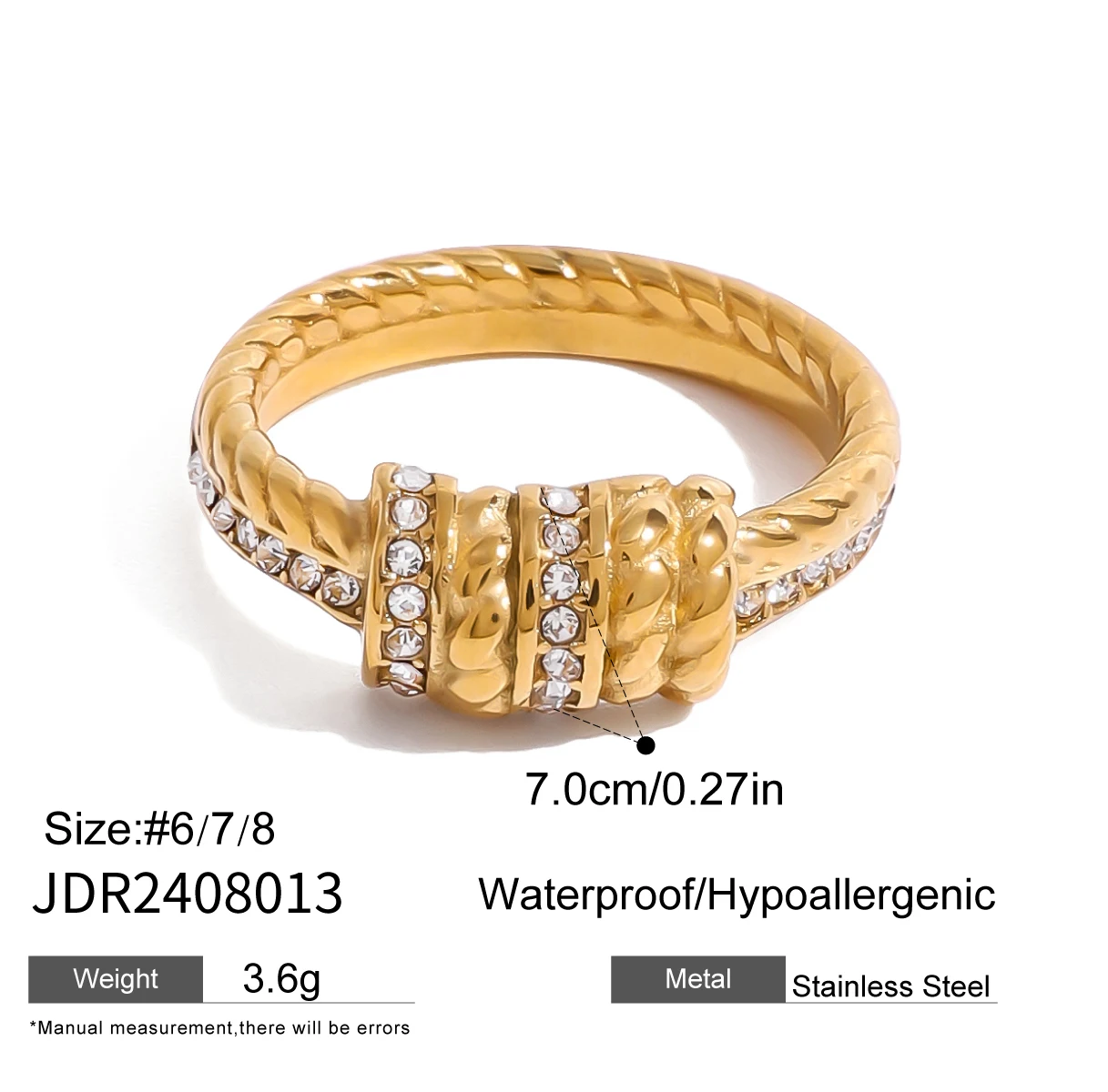 Luxury Stainless Steel Jewelry Set JDE2408054/JDR2408013 7 Luxury Stainless Steel Jewelry Set JDE2408054/JDR2408013 - Image 7