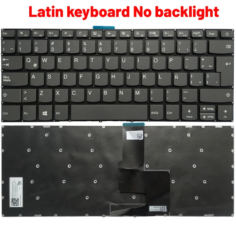 Lenovo IdeaPad & S145 Matte Black Keyboard Replacement 2 Lenovo IdeaPad & S145 Matte Black Keyboard Replacement - Image 2