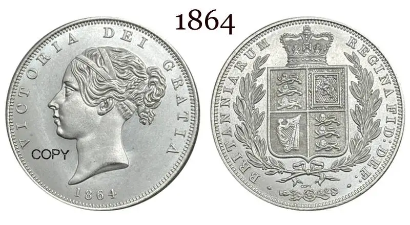 British Half Crown Coin Replica, 1840s-1850s 7 British Half Crown Coin Replica, 1840s-1850s - Image 7