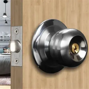 Modern Aluminum Alloy Door Knobset with Lock