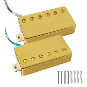 Gold Humbucker Set for Electric Guitar 15 Sc7fe3eae34084ae6b17426dcf2de49d5L