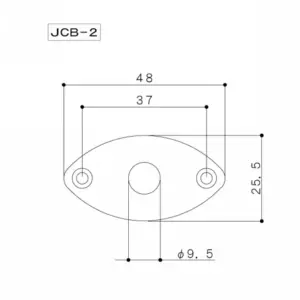 GOTOH Oval Metal Jack Plate for Guitar 7 Sc8039c13a069401e93397cc9974f3d42w