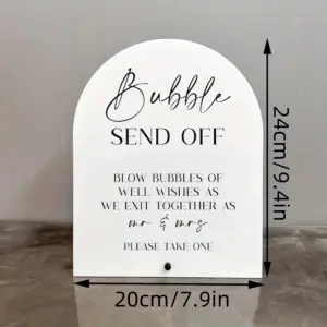 Elegant White Acrylic Wedding Sign 6 Sc8367d140d22476a98ad0d3ecc2f90a5J