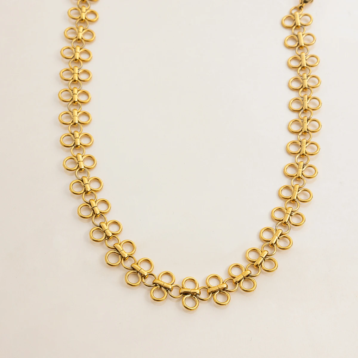 Vintage Gold Stainless Steel Layered Necklace 6 Vintage Gold Stainless Steel Layered Necklace - Image 6