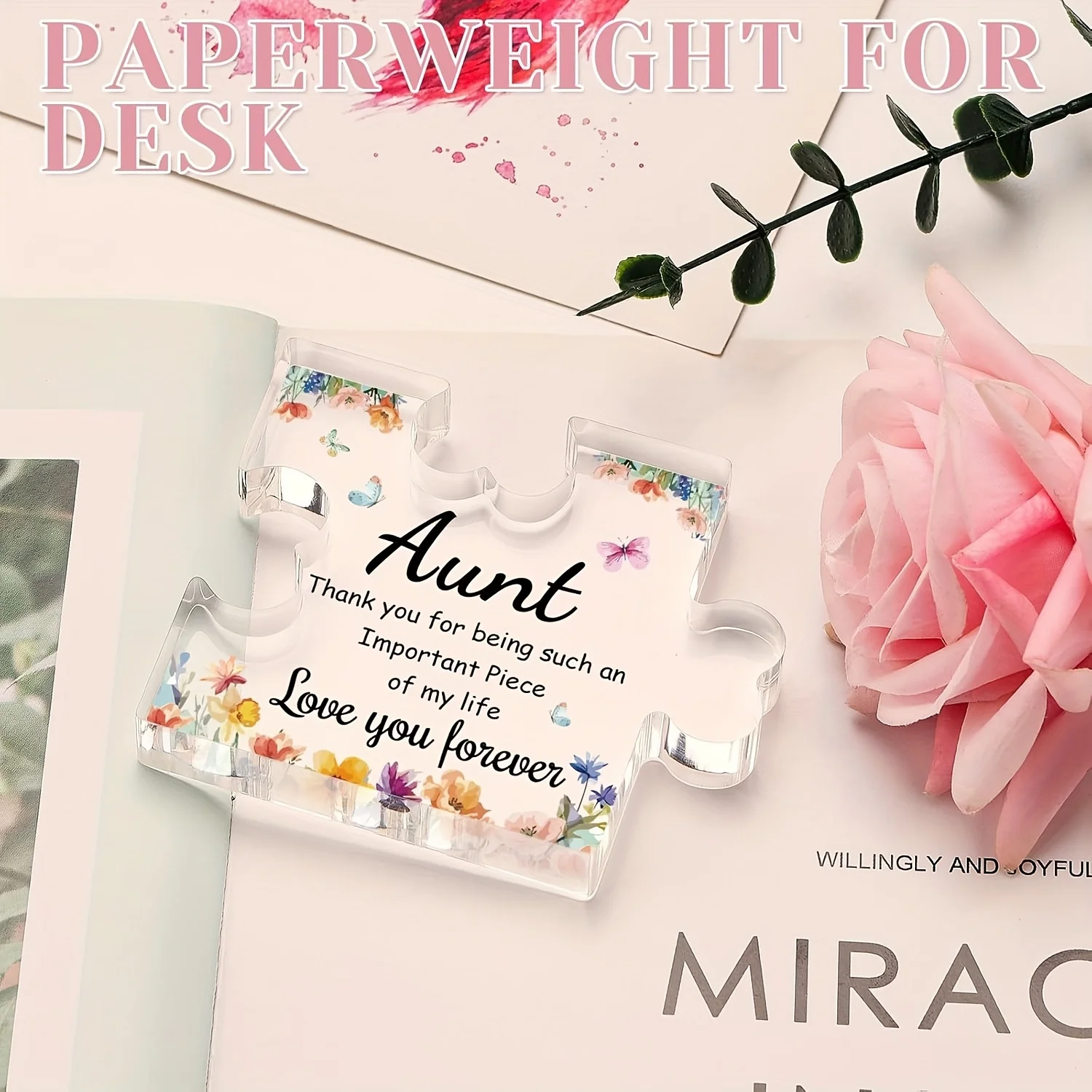 Acrylic Plaque for Aunt with Floral Design 6 Acrylic Plaque for Aunt with Floral Design - Image 6