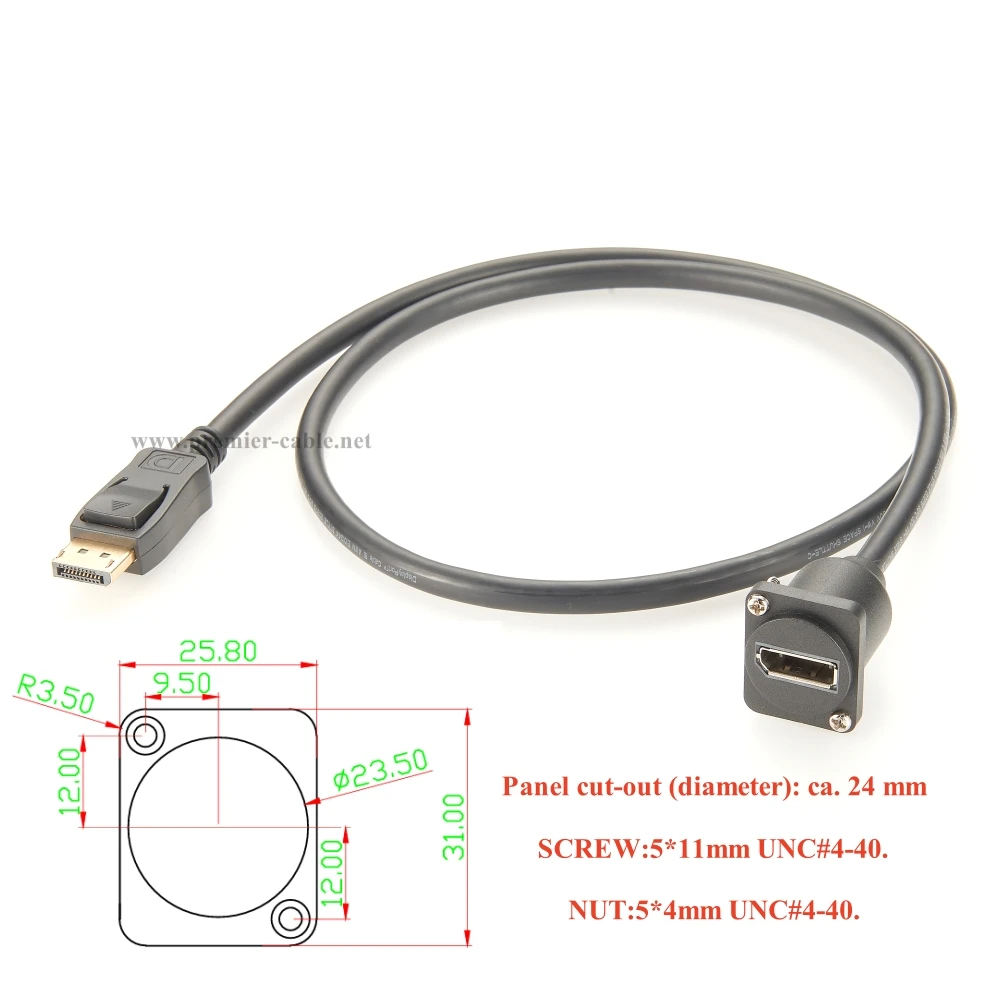 DisplayPort Extension Cable 0.6m/0.9m with Gold Plated Pins 3 DisplayPort Extension Cable 0.6m/0.9m with Gold Plated Pins - Image 3