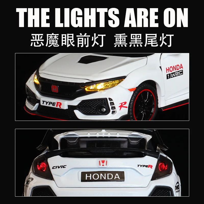 1:32 Scale Honda Civic Type-R Diecast Model 4 1:32 Scale Honda Civic Type-R Diecast Model - Image 4
