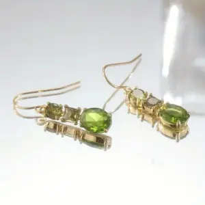 Gold Drop Earrings with Green Cubic Zirconia 7 Sc9023cb64ba74293bca7bb9d48637b9fj