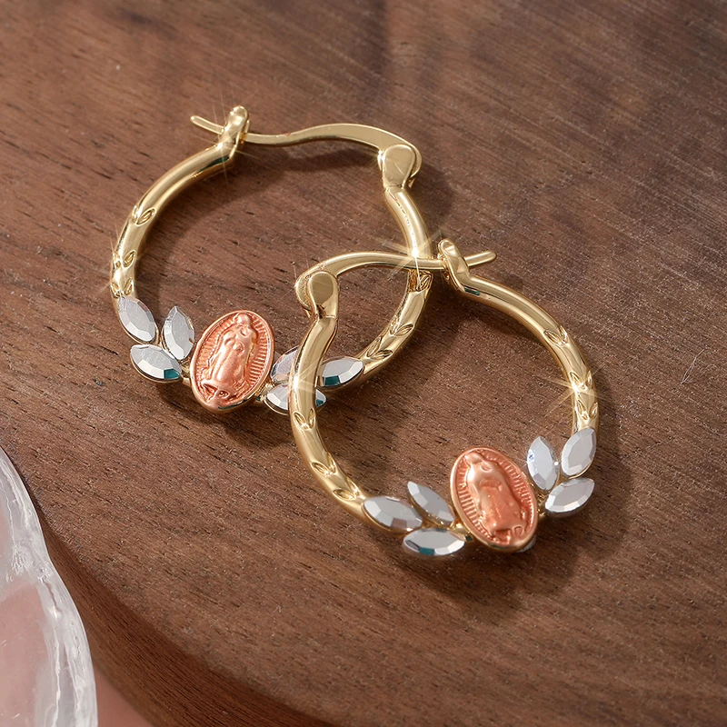 Elegant Gold and Silver Hoop Earrings for Women 4 Elegant Gold and Silver Hoop Earrings for Women - Image 4