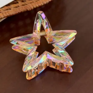 Colorful Acrylic Hollow-Out Star Hair Claw 17 Sc9520862b40849b8a30177c20e8b99e7w