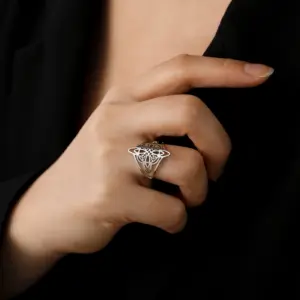 Stainless Steel Celtic Knot Ring for Men & Women 10 Sc97875a65ecc4ef19ac059e7193ae052o