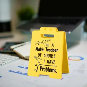 Humorous Caution-Style Desk Sign for Educators 8 Sc9aa6fb0e588468d9aba56e3b51d5fbcn