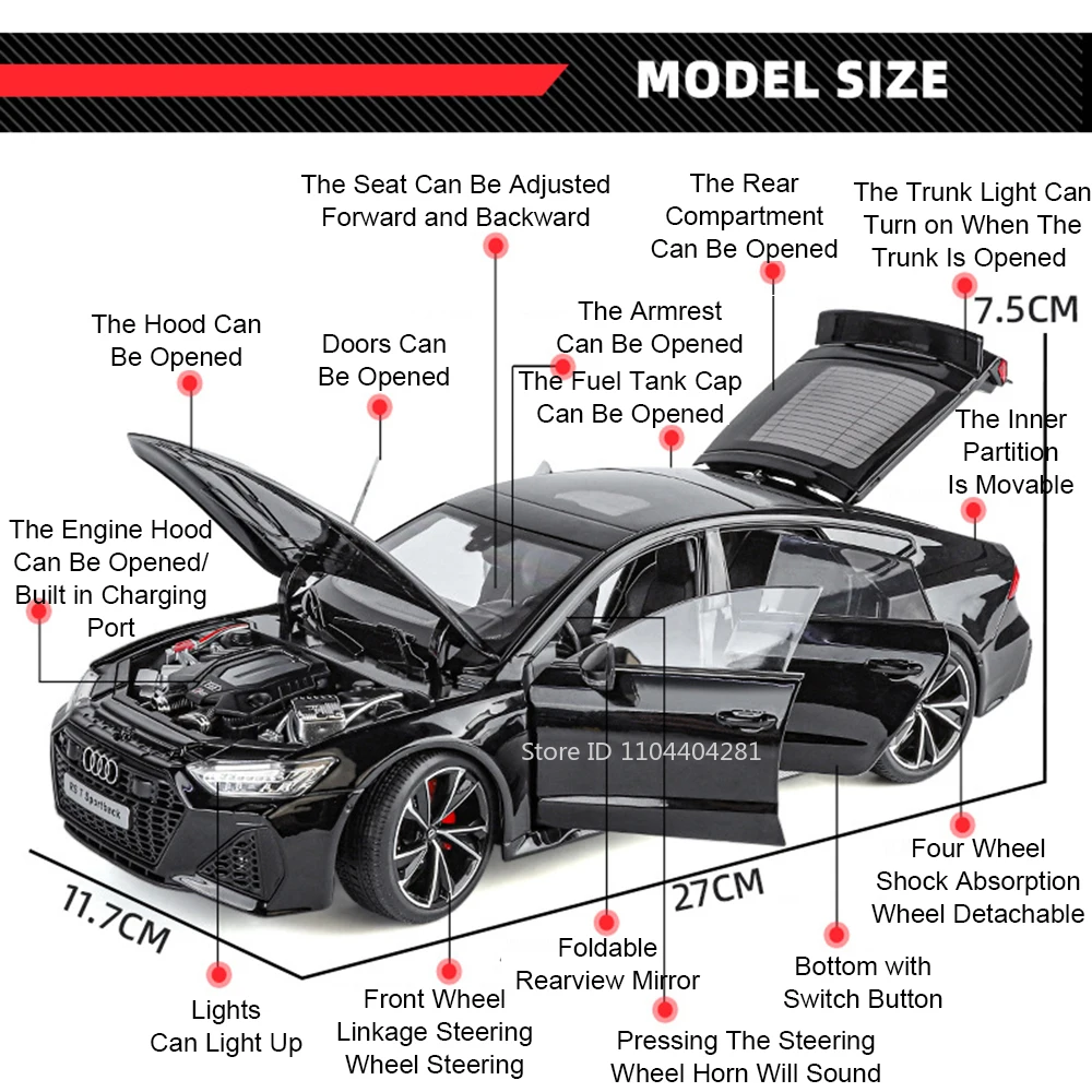 Diecast Audi RS7 Model 1:18 Scale 2 Diecast Audi RS7 Model 1:18 Scale - Image 2