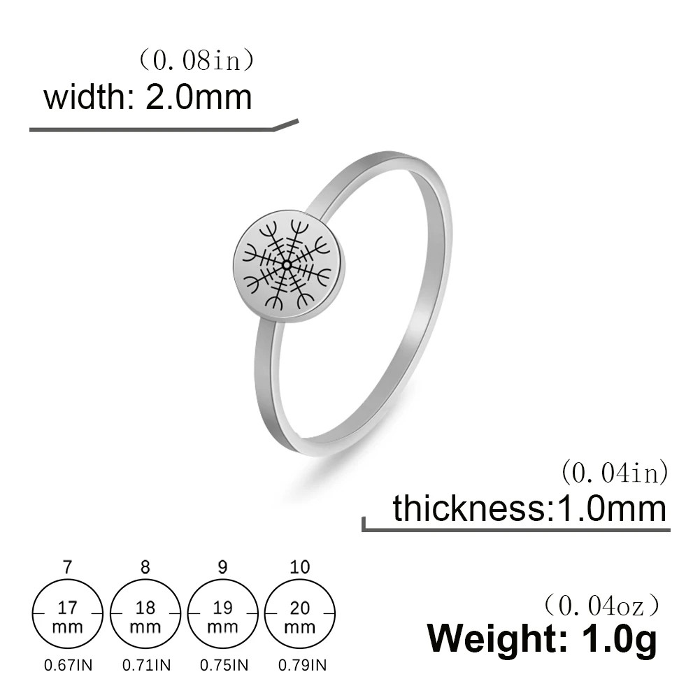 Viking Compass Ring in Stainless Steel and Gold 9 Viking Compass Ring in Stainless Steel and Gold - Image 9